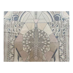 Frank Lloyd Wright for Schumacher, Imperial Peacock, Tokyo, Textile Fabric, 7 Yards