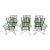 6 Heavy Rare Vintage Wrought Iron Oversized Chairs For Sale