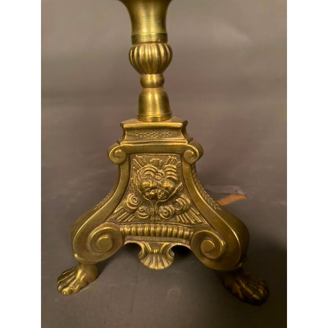 Pair of 19th Century French Gothic Style Bronze Candelabra With Cherub Motifs, Circa 1890 For Sale - Image 14 of 17