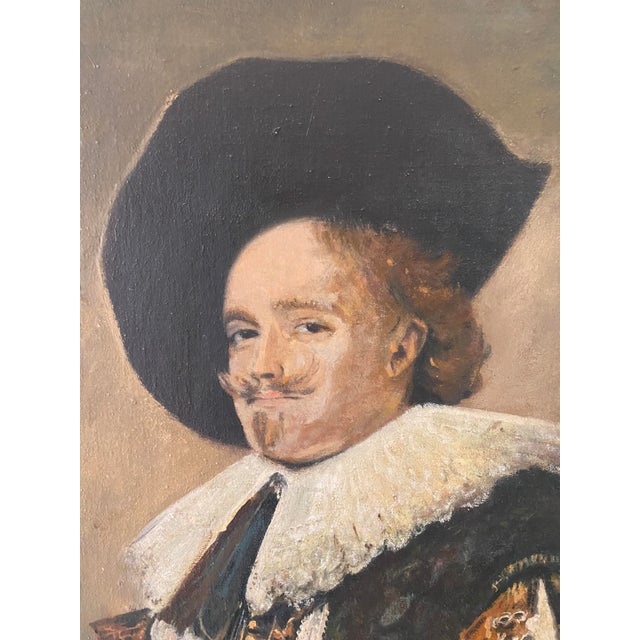 Antique Painting Inspired by the Original Dutch Masterpiece Laughing Cavalier For Sale In Phoenix - Image 6 of 12