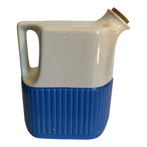 Vintage Universal Cambridge Pottery Primitive Farmhouse Cork Lid Pitcher Jug