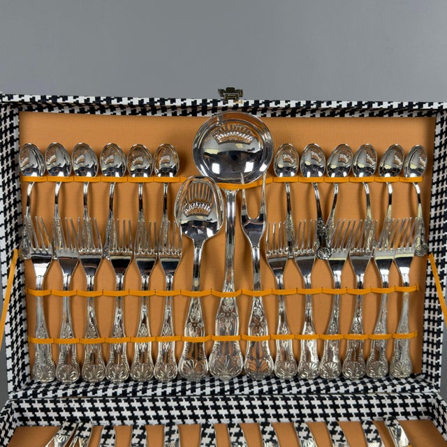 Vintage Silver-Plated Cutlery Set for Twelve People, 1900s, Set of 51 For Sale - Image 4 of 13