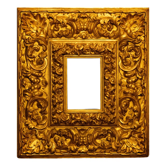 Italian Carved and Gilded Frame, Central Italy, Late 17th Century For Sale