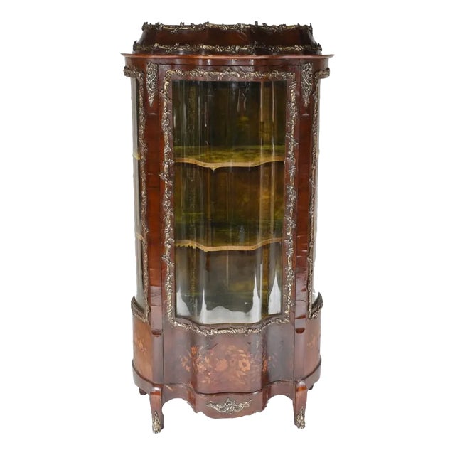 Louis XVI French Display Cabinet Inlay Bijouterie, 1890s For Sale