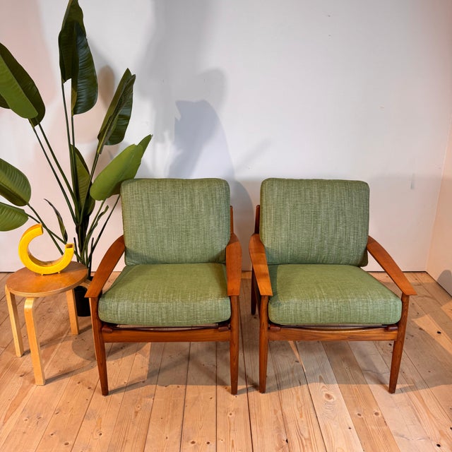 Pair of Arne Vodder armchairs for Glostrup Møbelfabrik, 1960s