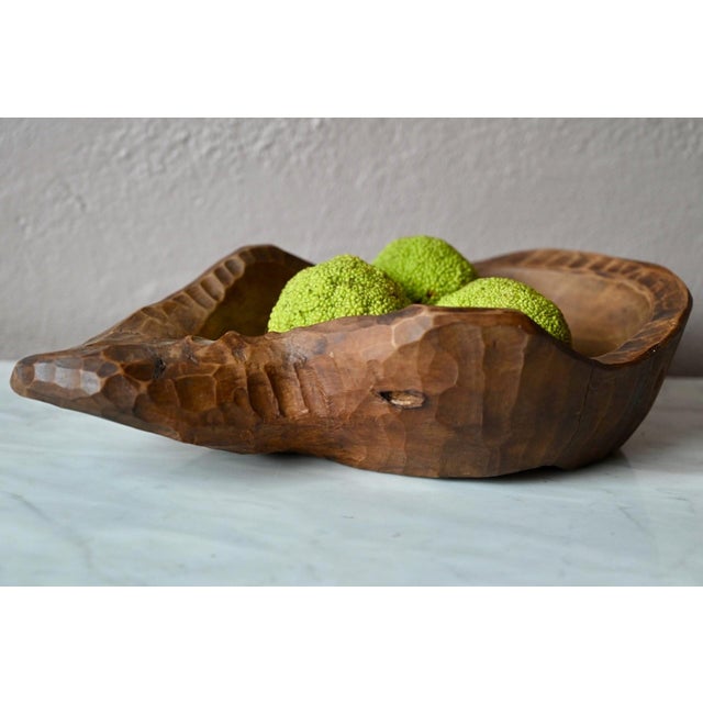 Folk Wood Carved Fruit Bowl, Provence, 1960s For Sale - Image 11 of 11