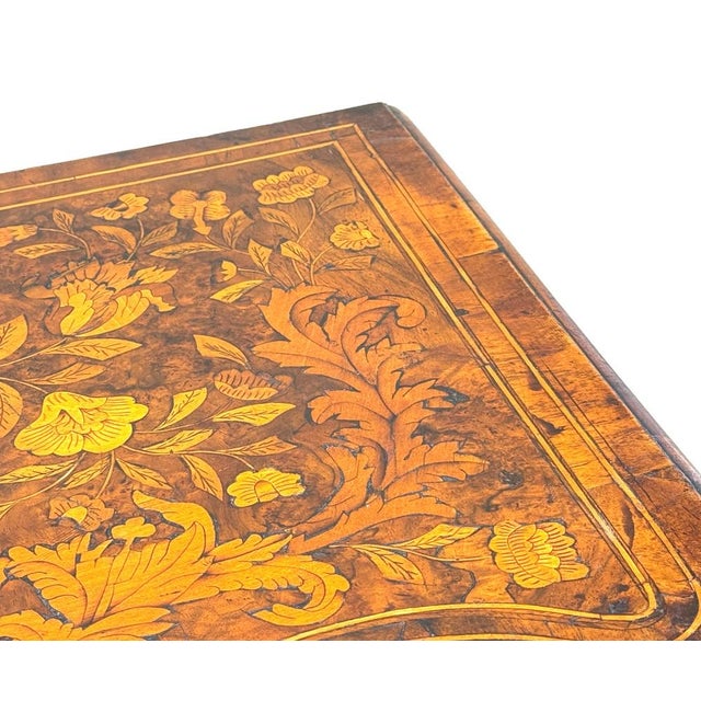 Antique Walnut and Marquetry Inlaid Side Table, 1760 For Sale - Image 10 of 14