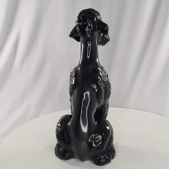 Mid 20th Century Hutschenreuther Black Poodle Figurine Sitting Hans Achtziger Germany Vintage For Sale In Tulsa - Image 6 of 12