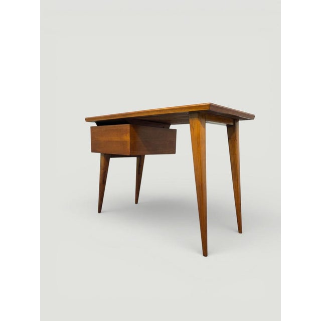 Mid-Century Italian Desk and Chair with Suspended Bookcase in the style of Gio Ponti, 1950, Set of 3 For Sale - Image 11 of 18