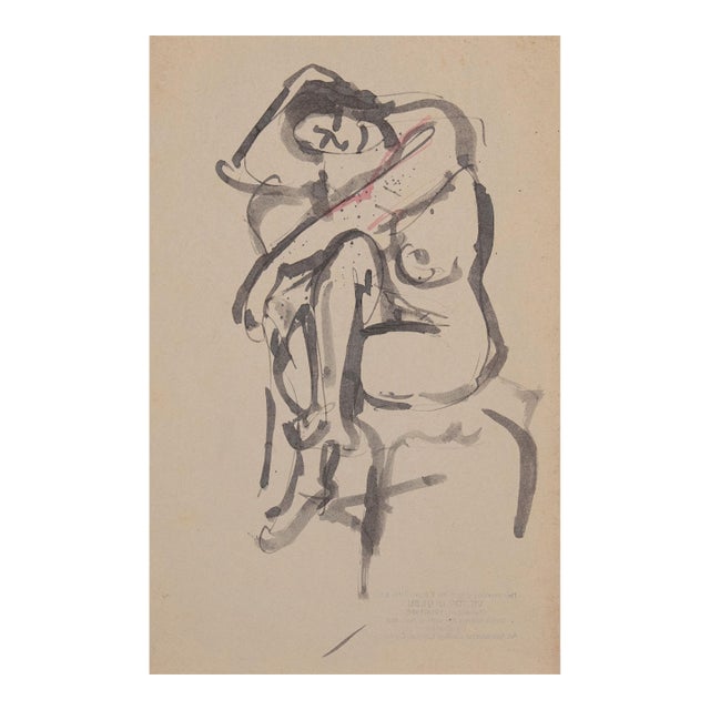 'Seated Nude', Paris, Louvre, Académie Chaumière Et Etrangères, Lacma, Sfaa For Sale