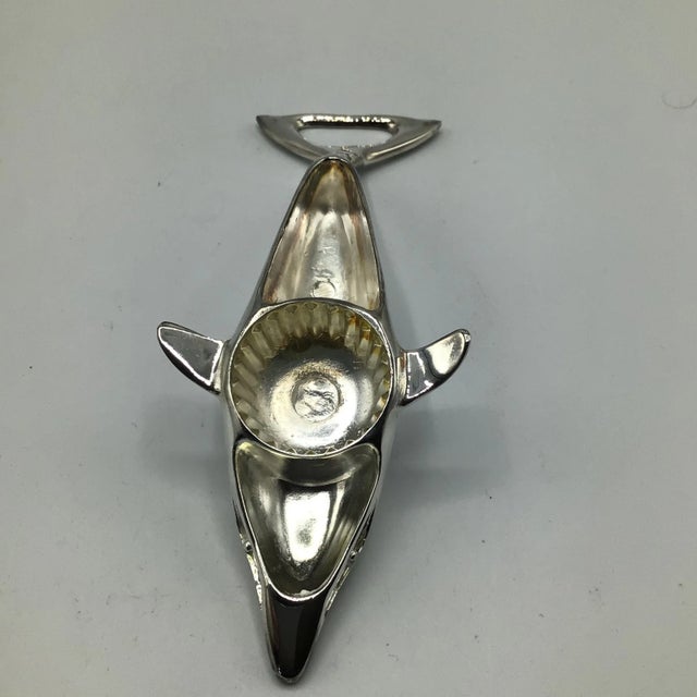 Metal Dolphin Bottle Opener and Bottle Stopper by International Silver Company- Two Piece For Sale - Image 7 of 12