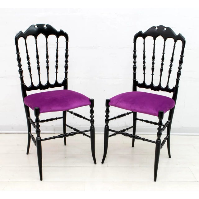 Set of Mid-Century Italian Chiavari Dining Chairs by Giuseppe Descalzi, 1950s For Sale - Image 9 of 9