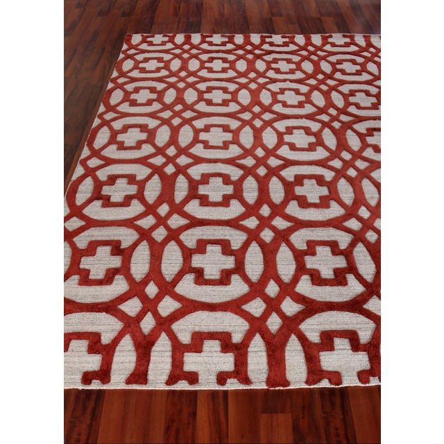 Wellington Rust/Gray Hand loom Wool Area Rug - 10'x14' For Sale In Los Angeles - Image 6 of 8