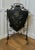 Victorian Arts and Crafts Gothic Shield Iron Fire Screen For Sale - Image 6 of 7