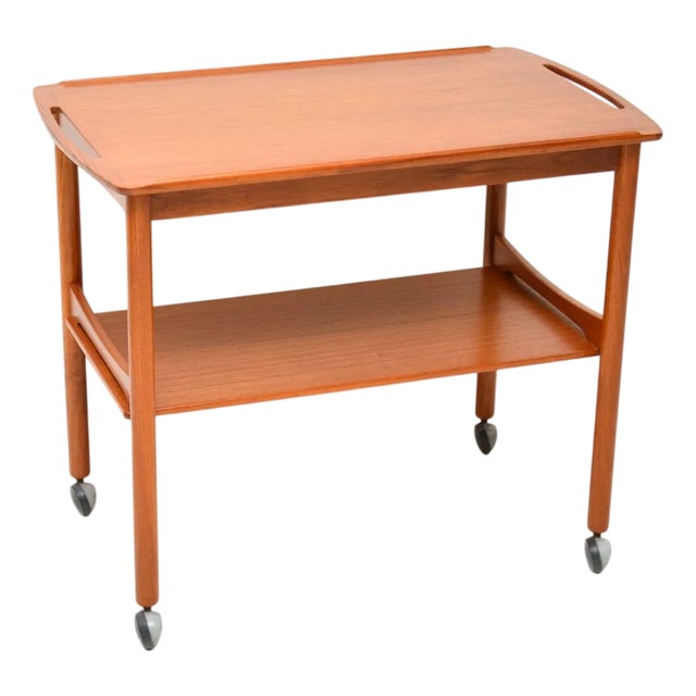 Vintage Danish Teak Drinks Trolley, 1960s For Sale