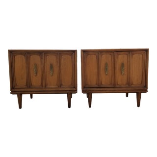 Mid 20th Century Heritage Perennian Brutalist Nightstands - a Pair For Sale