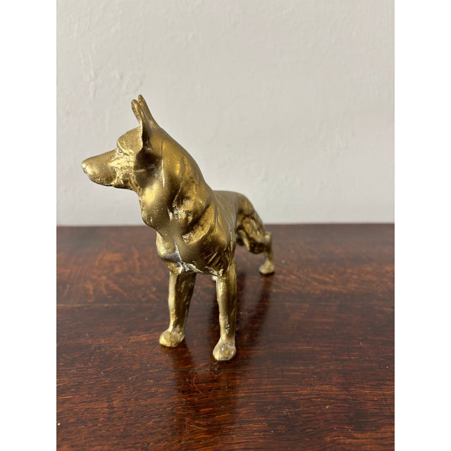 Early 20th Century Vintage English Brass Dog For Sale - Image 5 of 6