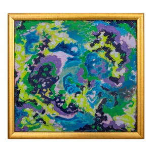 Kayo Lennar 'Purple Abstraction' Oil on Canvas
