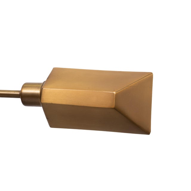 Gold Holtkotter Bronze Swing Arm Floor Lamp, Germany, 1980s For Sale - Image 8 of 13