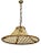 Bamboo, Metal, Glass & Rattan Pendant Light, Italy, 1960s For Sale - Image 3 of 8