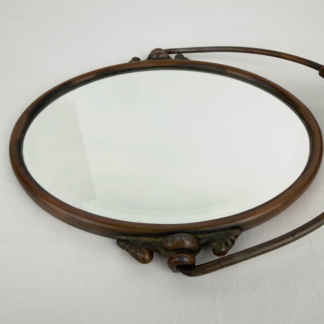 Art Nouveau Figural Lady Vanity Mirror For Sale - Image 4 of 10