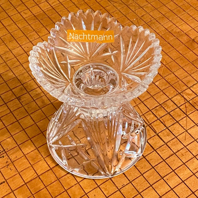 Traditional Nachtmann Bleikristall Crystal Candle Holder For Sale - Image 3 of 8