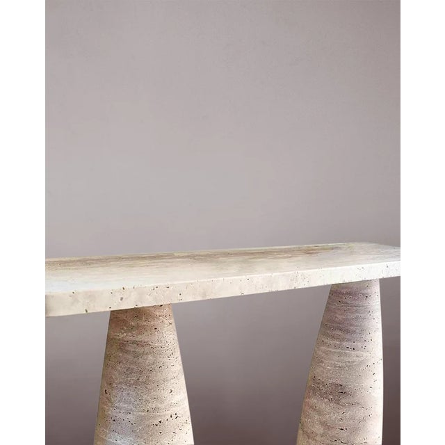 Elevate your home decor with our exquisite travertine console table. Crafted from premium travertine stone, this table...