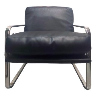 Leatherette and Metal Chair from Ángel Cerda, 2000s For Sale