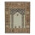 Rug & Kilim’s Distressed Style Rug With Mihrab Pattern and Beige Open Field For Sale