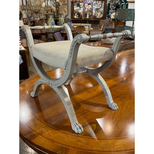 Traditional Swedish Carved Bench For Sale - Image 3 of 7