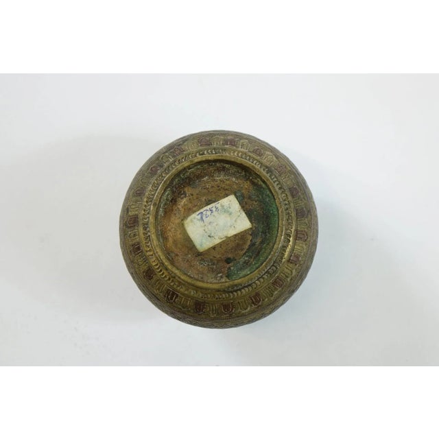 Art Nouveau 19th Century Antique Brass Jar For Sale - Image 3 of 4