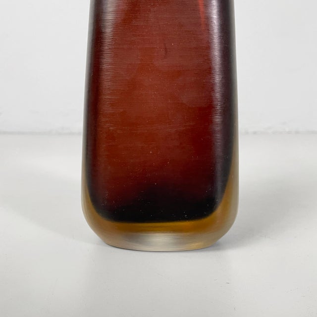 Italian Modern Red and Gray Murano Glass Bottles with Caps attributed to Venini, 1990s, Set of 2 For Sale - Image 10 of 17