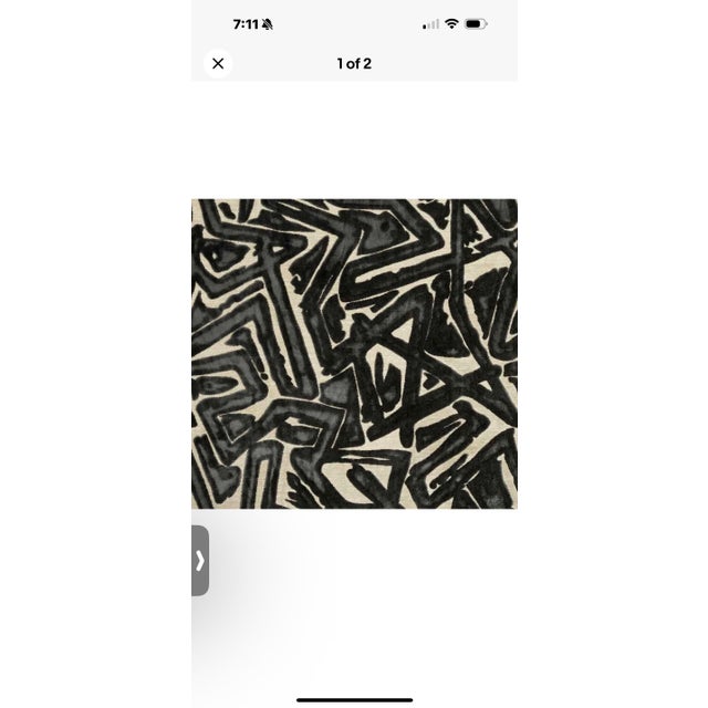 Textile Opuzen "Acdc" in Pewter 22" Pillows-A Pair For Sale - Image 7 of 7