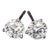 14k White Gold Diamond Stud Earrings - Gia Certified Natural Diamonds ~1.8ctw Excellent Cut, A Pair For Sale