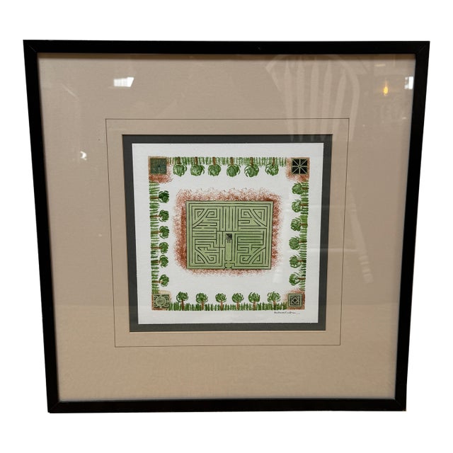 Barbara Embree "Maze I" Print, Framed For Sale
