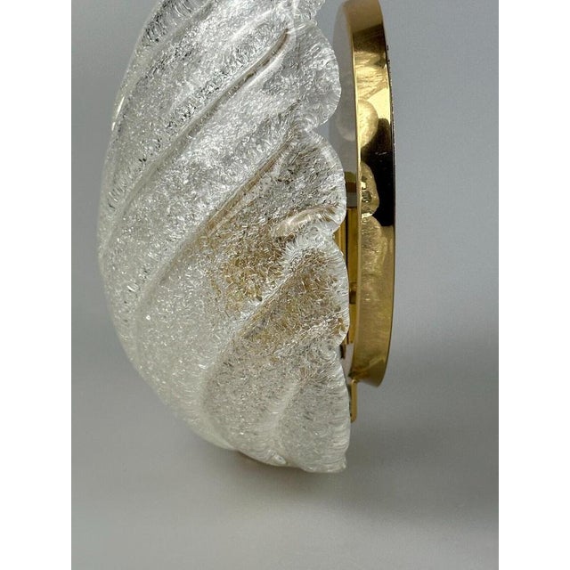 Spage Age Wall Lamp in Glass & Brass, 1970s For Sale - Image 11 of 18