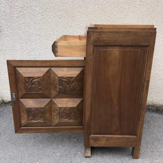 Art Deco Walnut Cabinet, 1920s For Sale - Image 6 of 12
