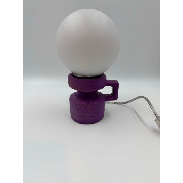 Mid-Century Modern 1960s West German Pottery Fat Lava Kaiser Leuchten Steuler Lamp For Sale - Image 3 of 6