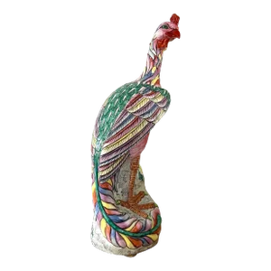 Extra-Large Chinese Porcelain Bird Table Sculpture