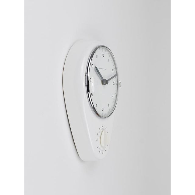 Mid-Century Modern White Wall Clock & Timer by Max Bill for Junghans, Germany, 1950s For Sale - Image 15 of 16