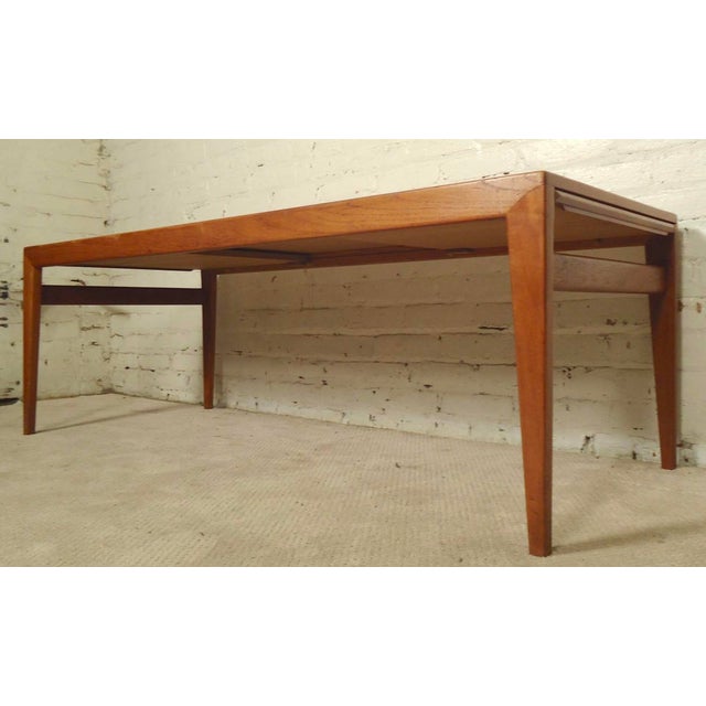 Mid-Century Modern Mid-Century Modern Teak Coffee Table, Extending Leaves, Denmark, 1960s For Sale - Image 3 of 7