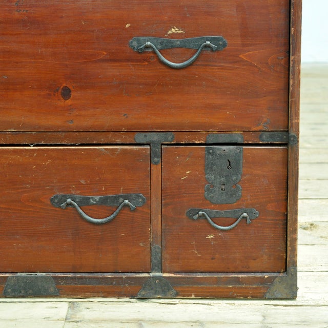 Japanese Tansu Chest of Drawers, 1870 For Sale - Image 9 of 12