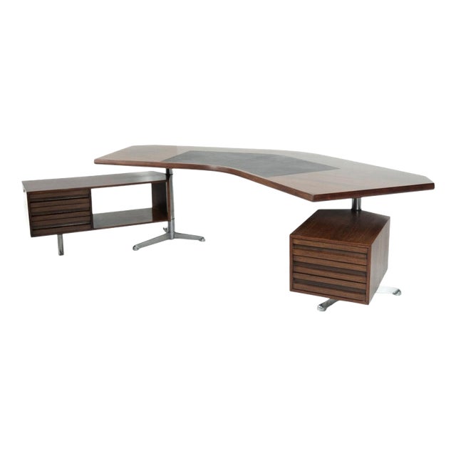 T96 Boomerang Desk by Osvaldo Borsani for Tecno, Italy, 1956 For Sale