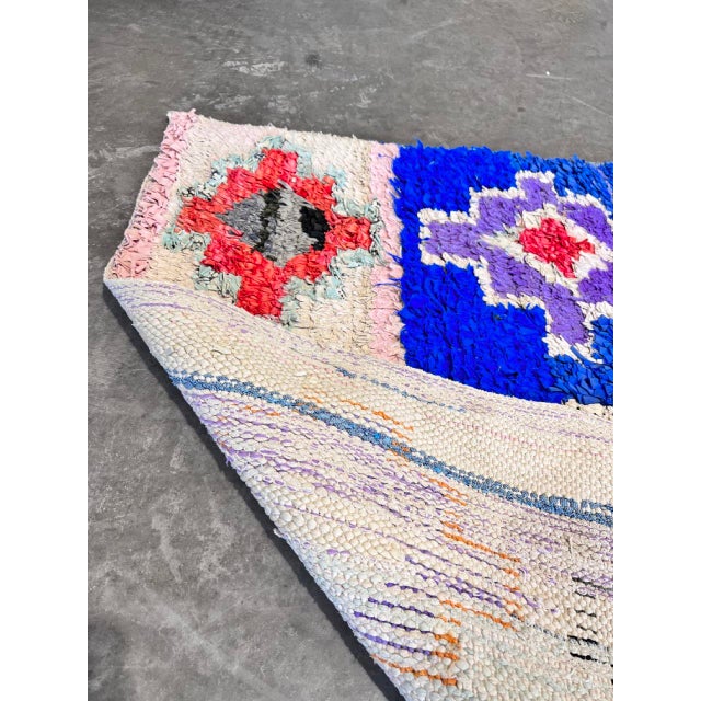 Vintage Traditional Fabric Recycled Moroccan Berber Rug For Sale - Image 9 of 9
