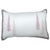 The Juniper pillow case depicts a stylized juniper tree motif in a wine and pale pink color palette, finished with a...