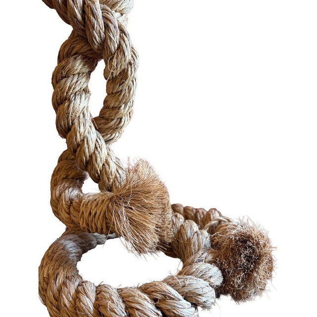 Mid 20th Century Vintage Nautical Style Rope Table Lamps - Pair For Sale - Image 5 of 7