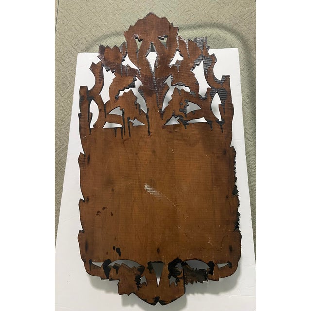19th Century Folk Art Black Forest Wall Pocket Letter Plaque For Sale - Image 4 of 10