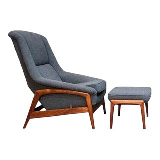 Folke Ohlsson for Dux "Profil" Lounge Chair With Ottoman For Sale