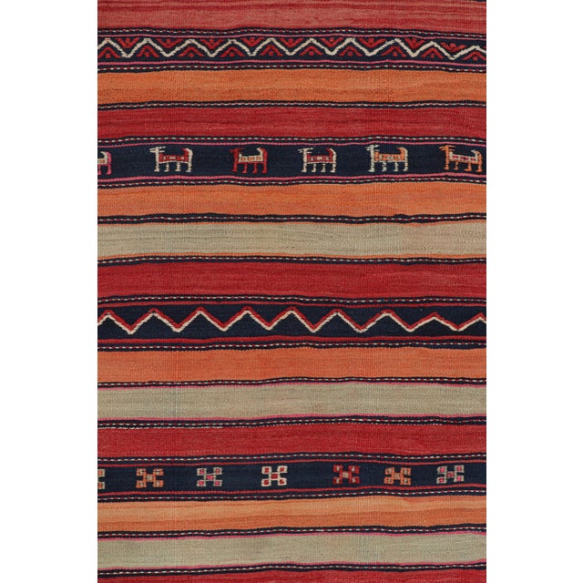 Vintage Shahsavan Persian Kilim in Stripes and Geometric Patterns by Rug & Kilim For Sale In New York - Image 6 of 7