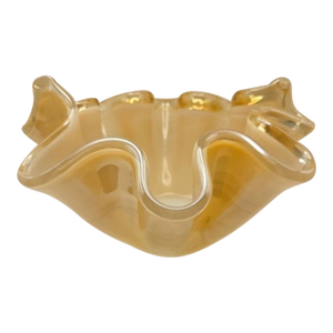 Vintage Italian Murano Style Handkerchief Glass Bowl